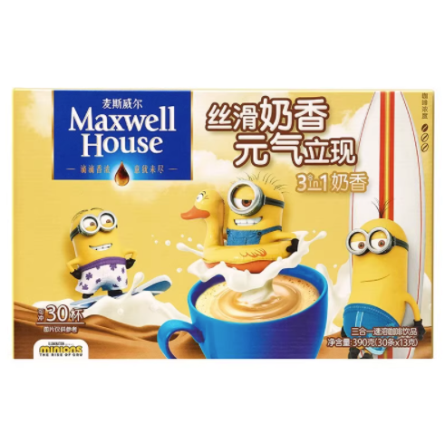 麦斯威尔奶香三合一速溶咖啡饮品13克X30条
