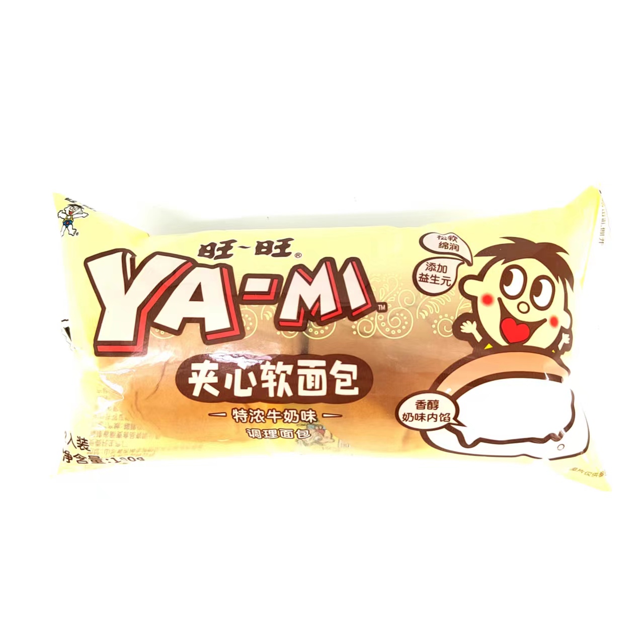 旺旺夹心软面包特浓牛奶味100g