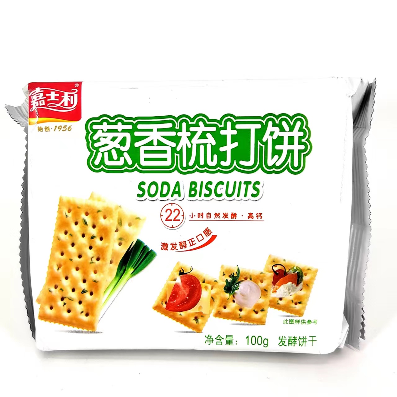 嘉士利葱香味梳打饼干100g