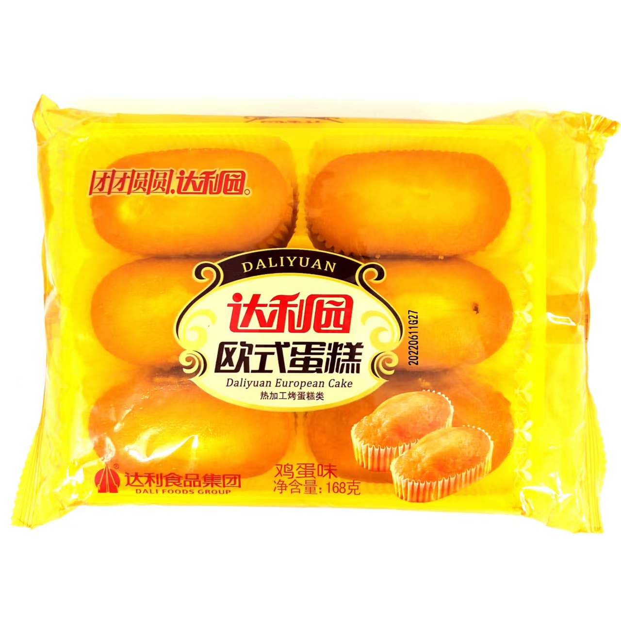 达利园欧式蛋糕鸡蛋味168g