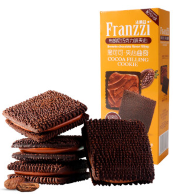 法丽兹布朗尼巧克力味可可黑曲奇85g