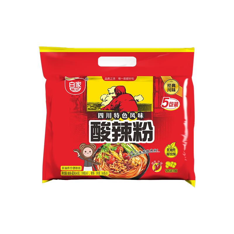 白家陈记酸辣粉五连包540g