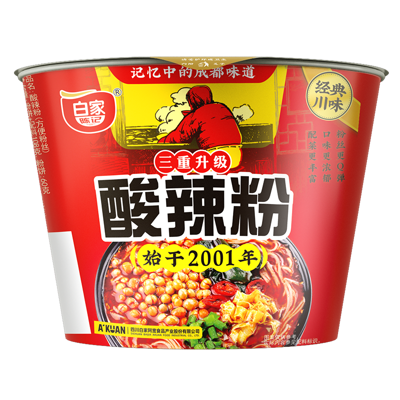 白家陈记酸辣粉碗装108g