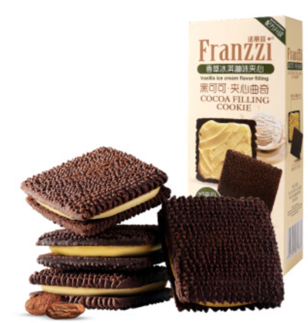 法丽兹香草冰淇淋味可可黑曲奇85g