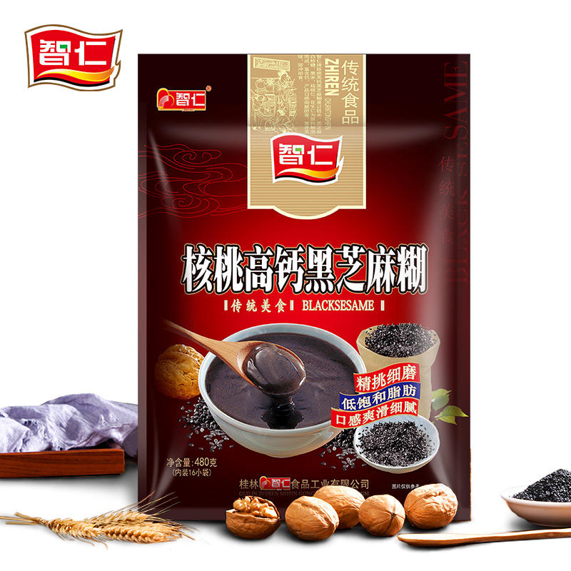 智仁黑芝麻糊核桃高钙480g
