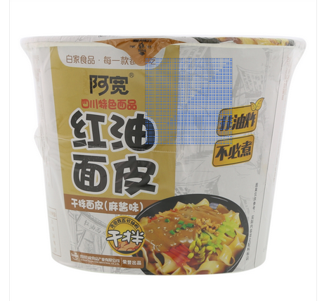 白家阿宽红油面皮麻酱味碗装120g
