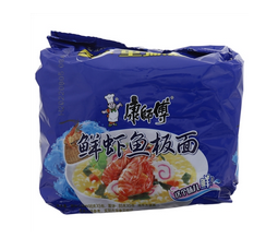 康师傅鲜虾鱼板面 95g*5袋