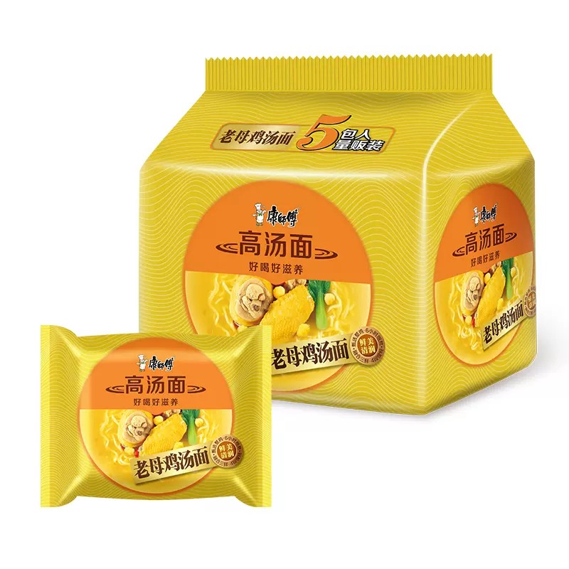康师傅高汤面老母鸡汤五连包