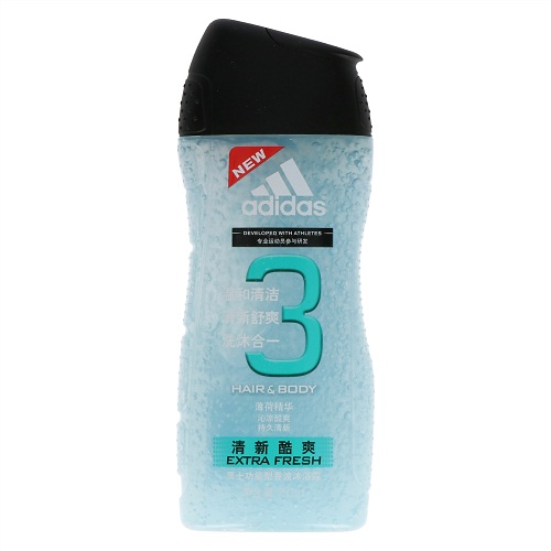 阿迪达斯男士清新酷爽香波沐浴露250ml洗沐二合一
