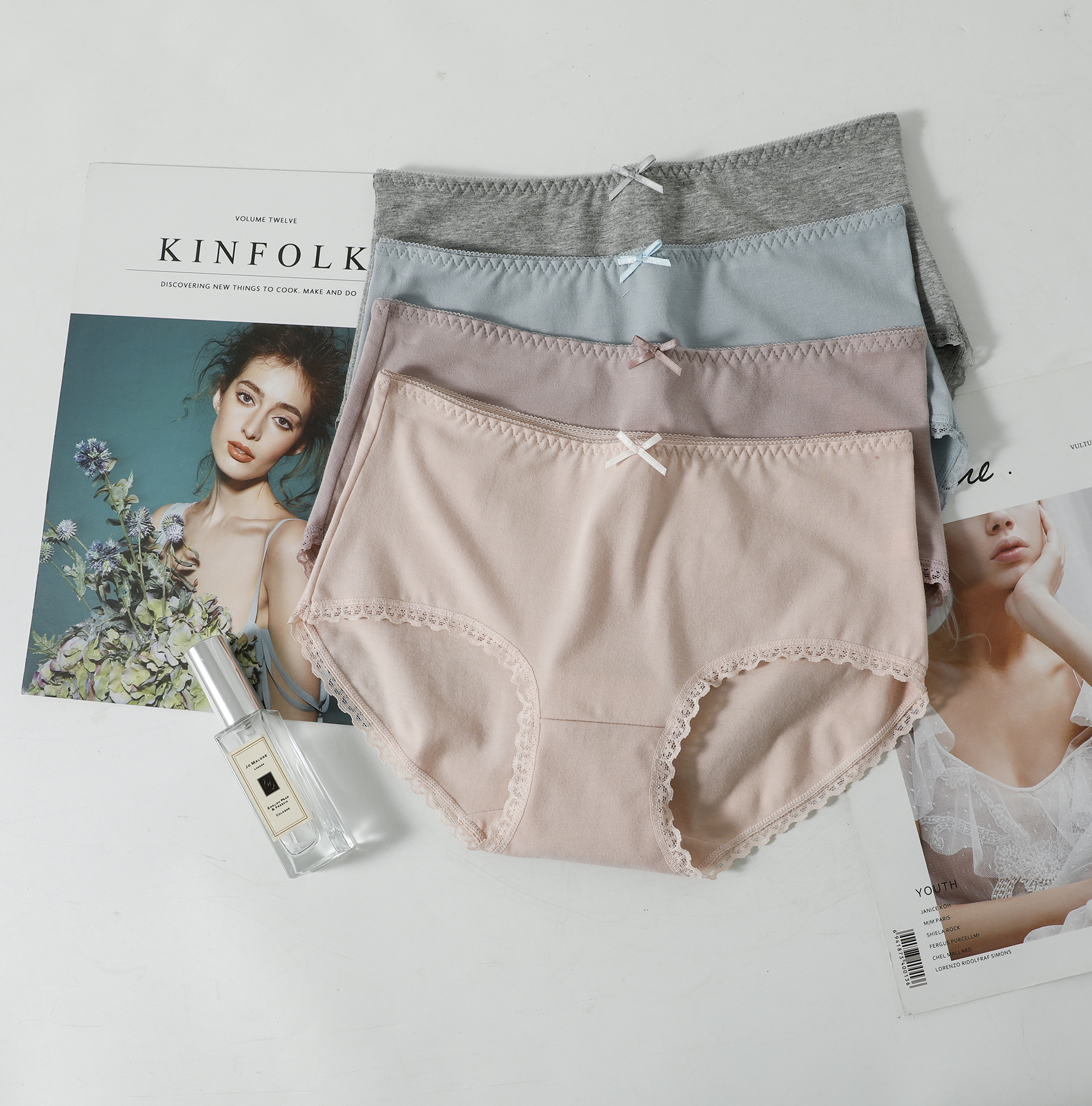 港莎女士弹力棉内裤88585，2条装