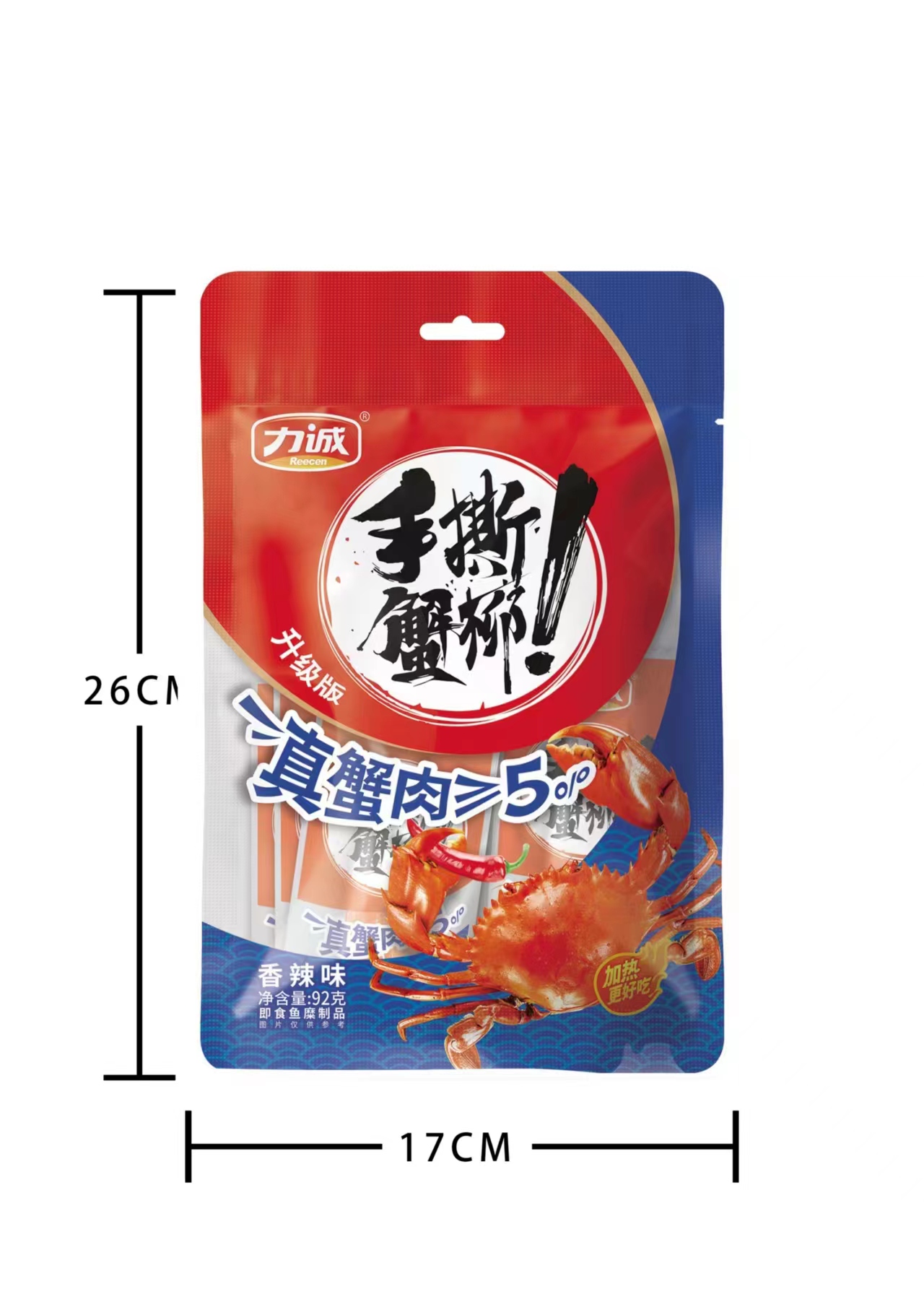 力诚手撕蟹柳香辣味102g
