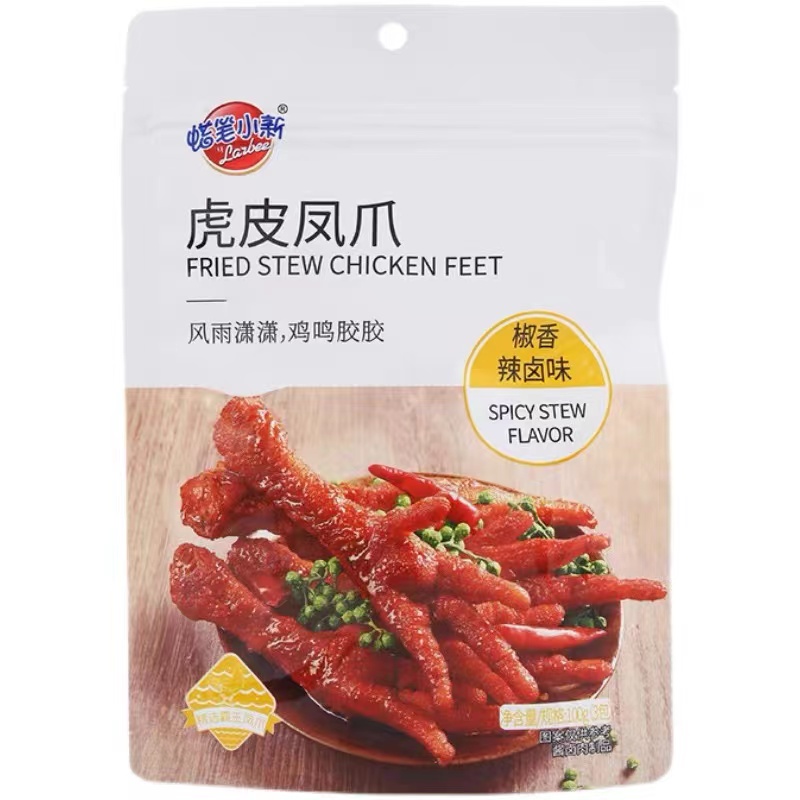 蜡笔小新虎皮凤爪椒香辣卤味100g
