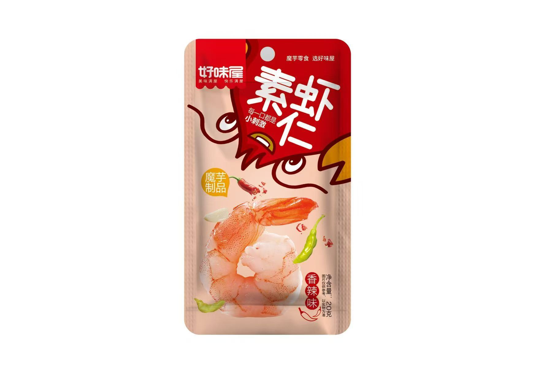 好味屋素虾仁香辣味20g