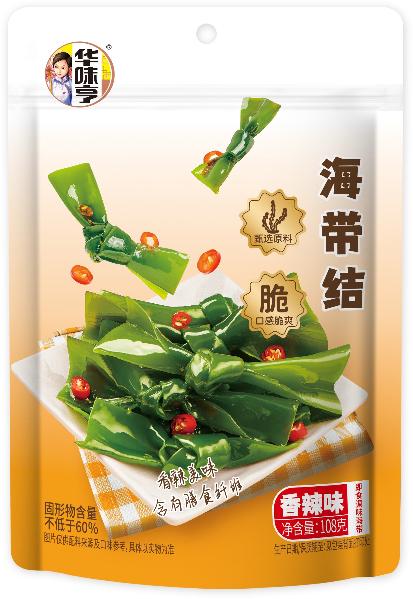 华味亨海带结（香辣味）108g