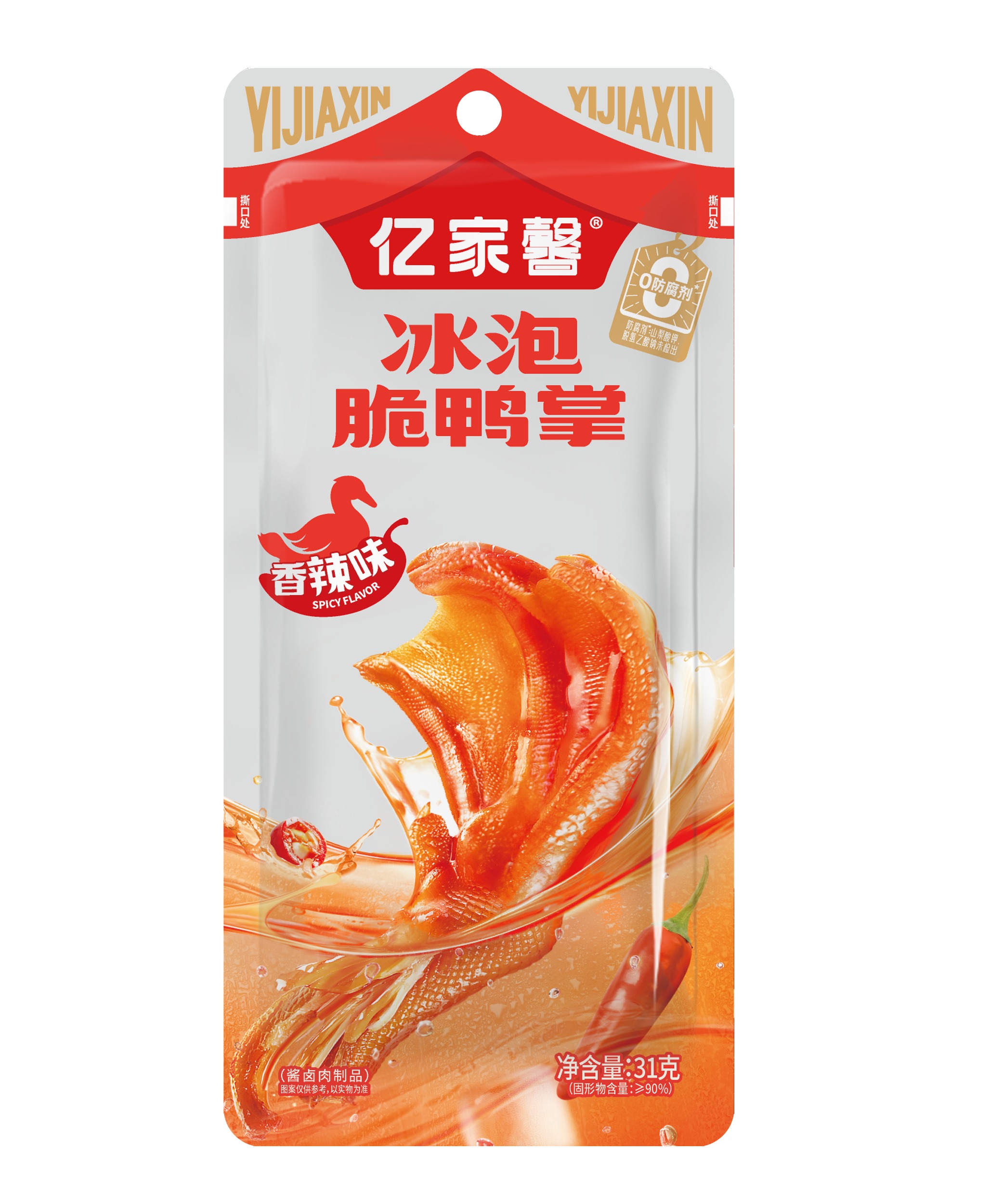 亿家馨31克香辣味冰泡脆鸭掌