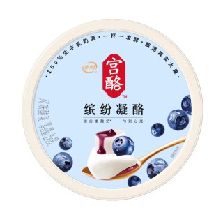220g伊利宫酪缤纷凝酪蓝莓山药风味酸乳