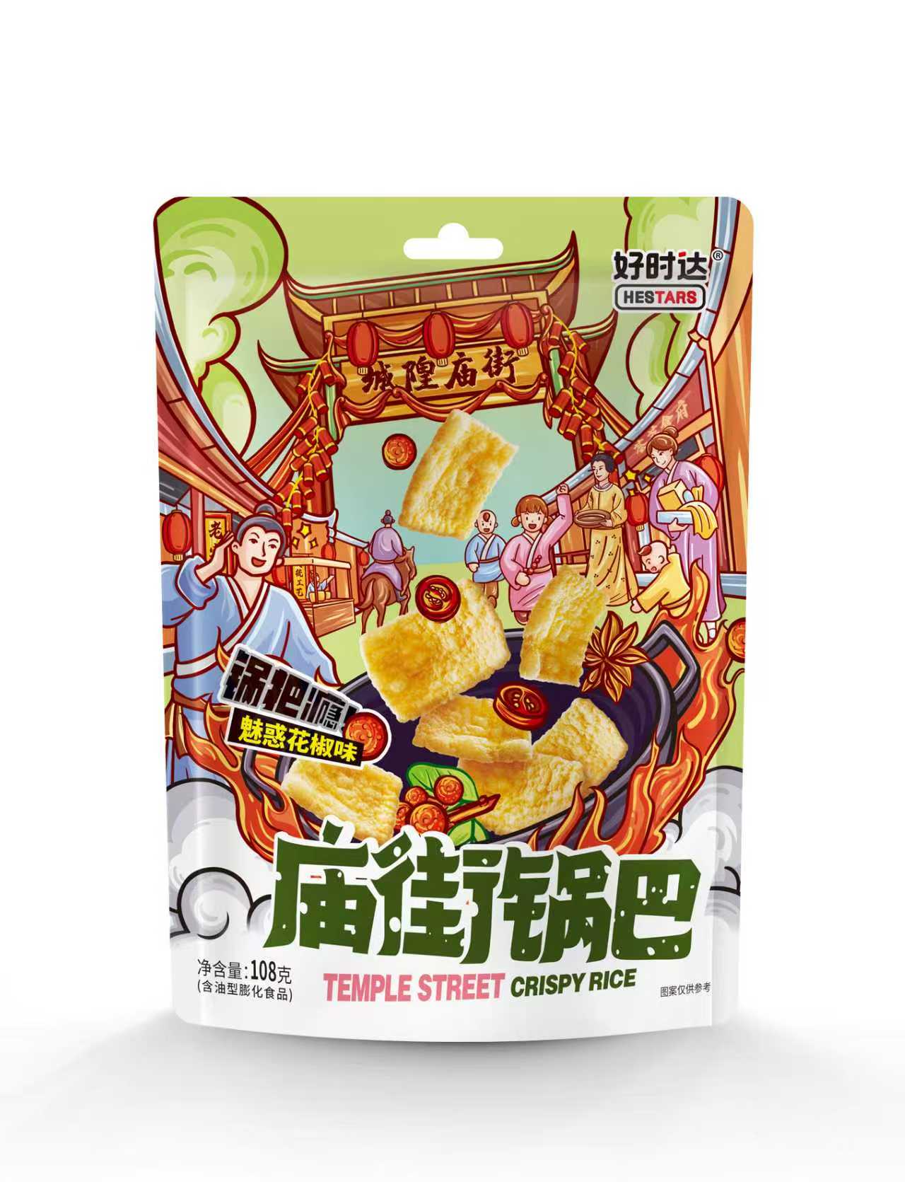 庙街锅巴魅惑花椒味108g