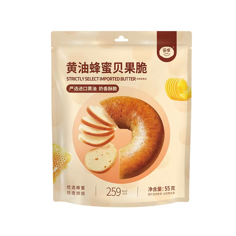 乐奈黄油蜂蜜贝果脆55g