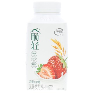 250g伊利畅轻利乐冠益生菌风味发酵乳燕麦-草莓