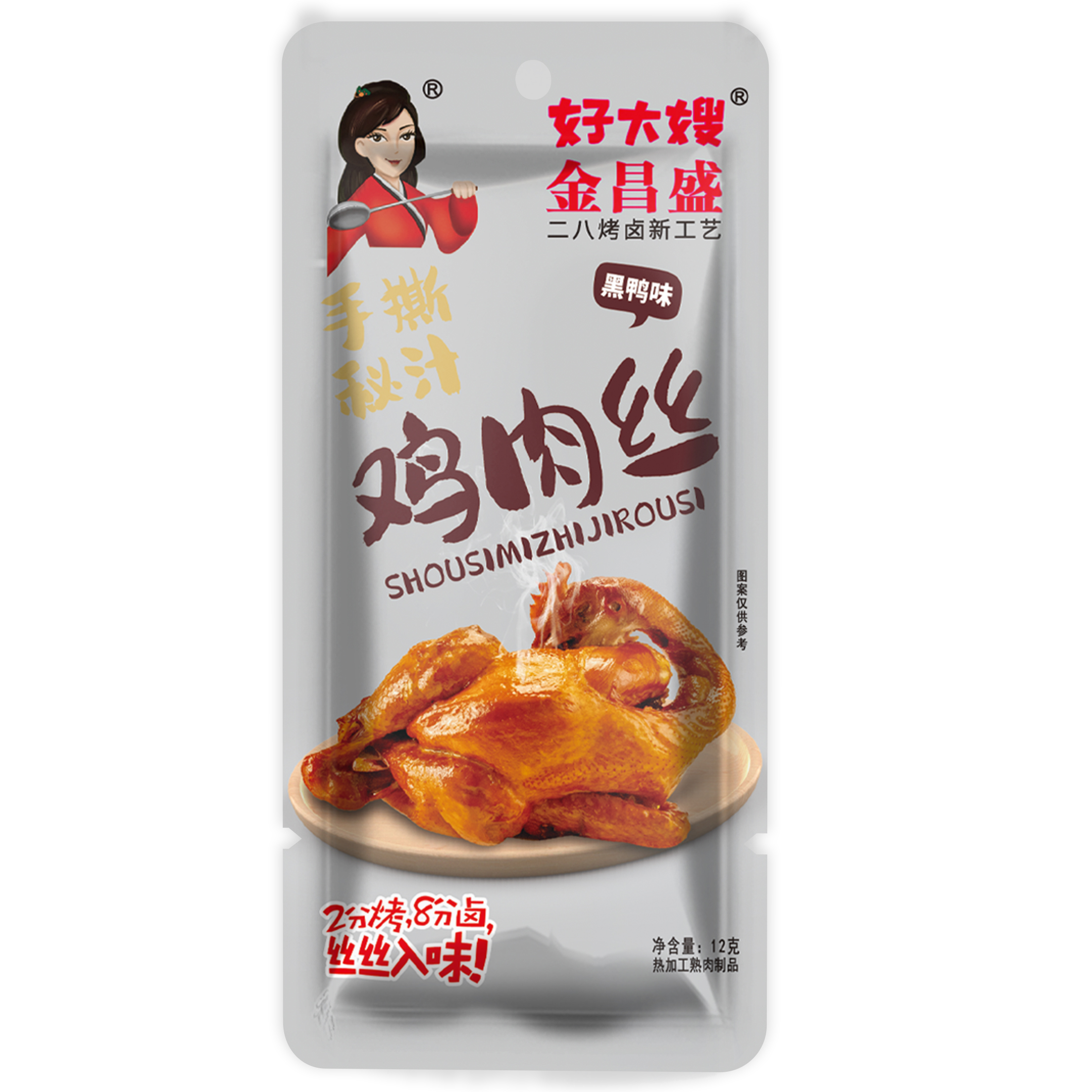 好大嫂鸡肉丝黑鸭味12g