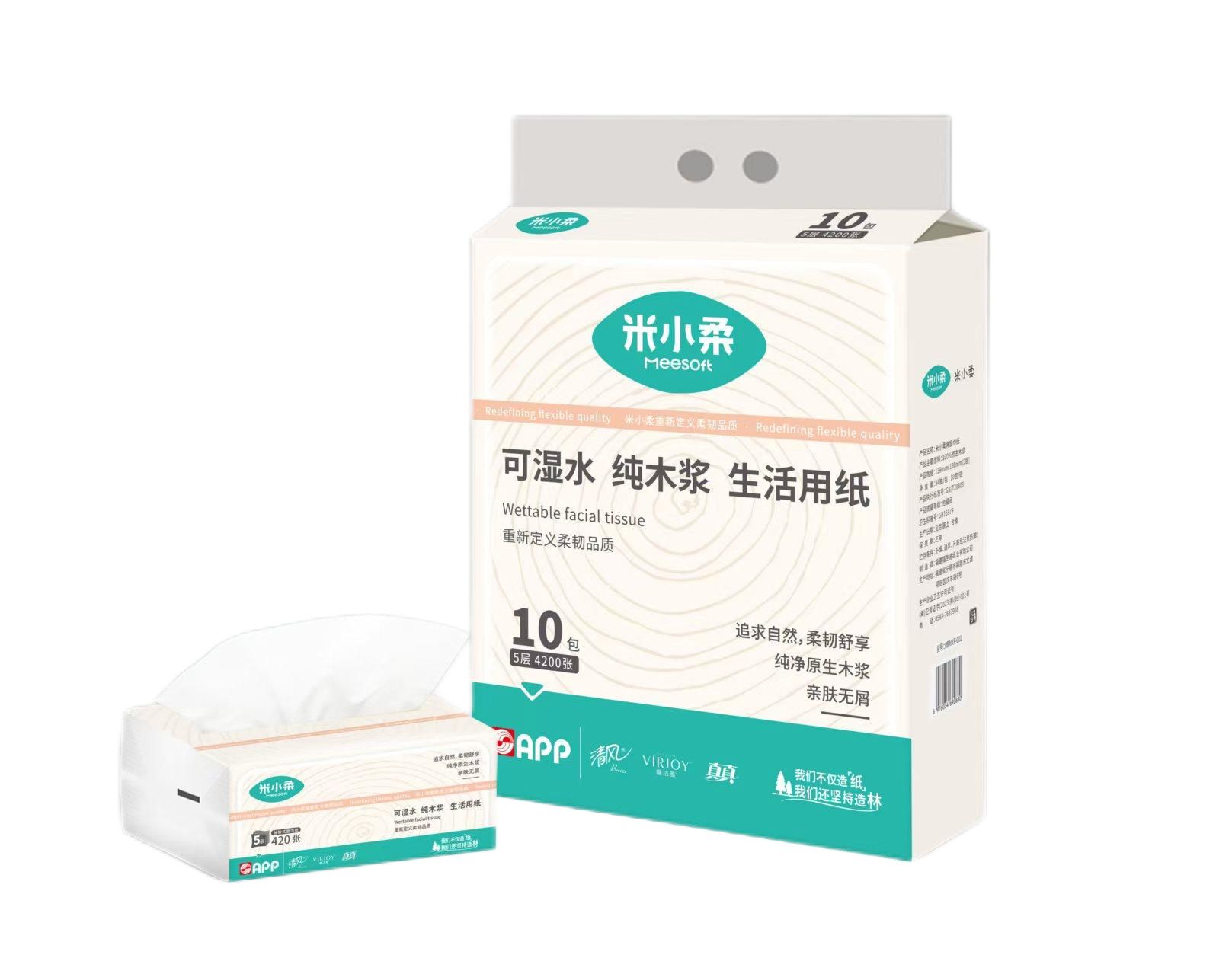 米小柔MXR-012立体压花12包抽纸 400张（单包）