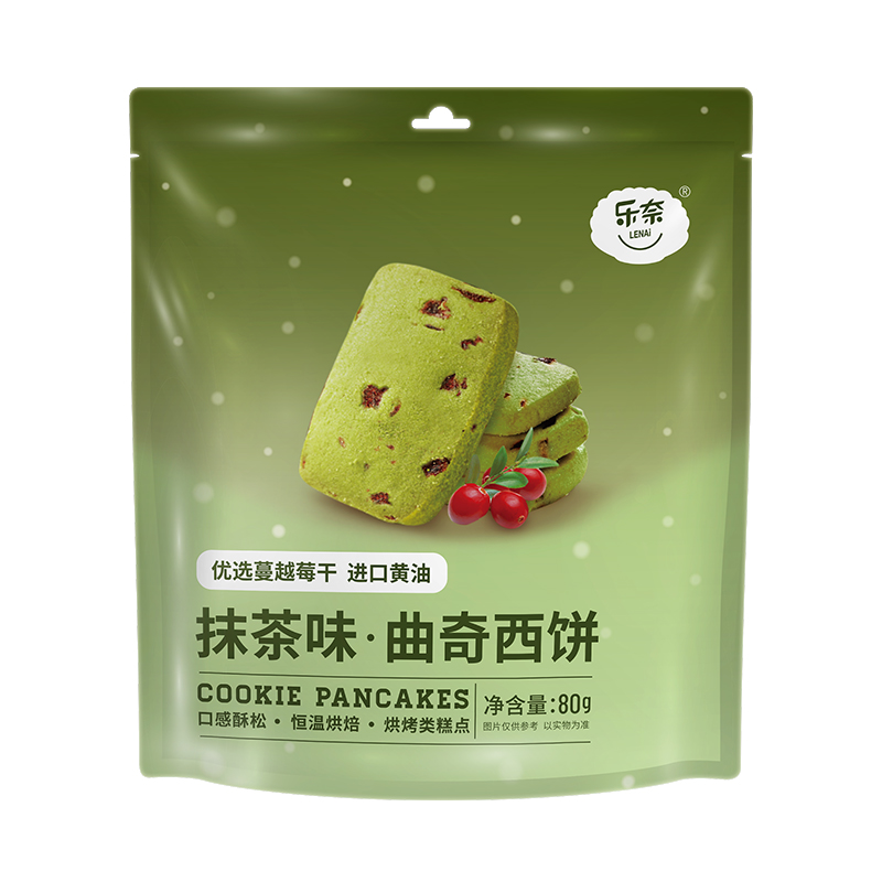 乐奈抹茶切片曲奇80g