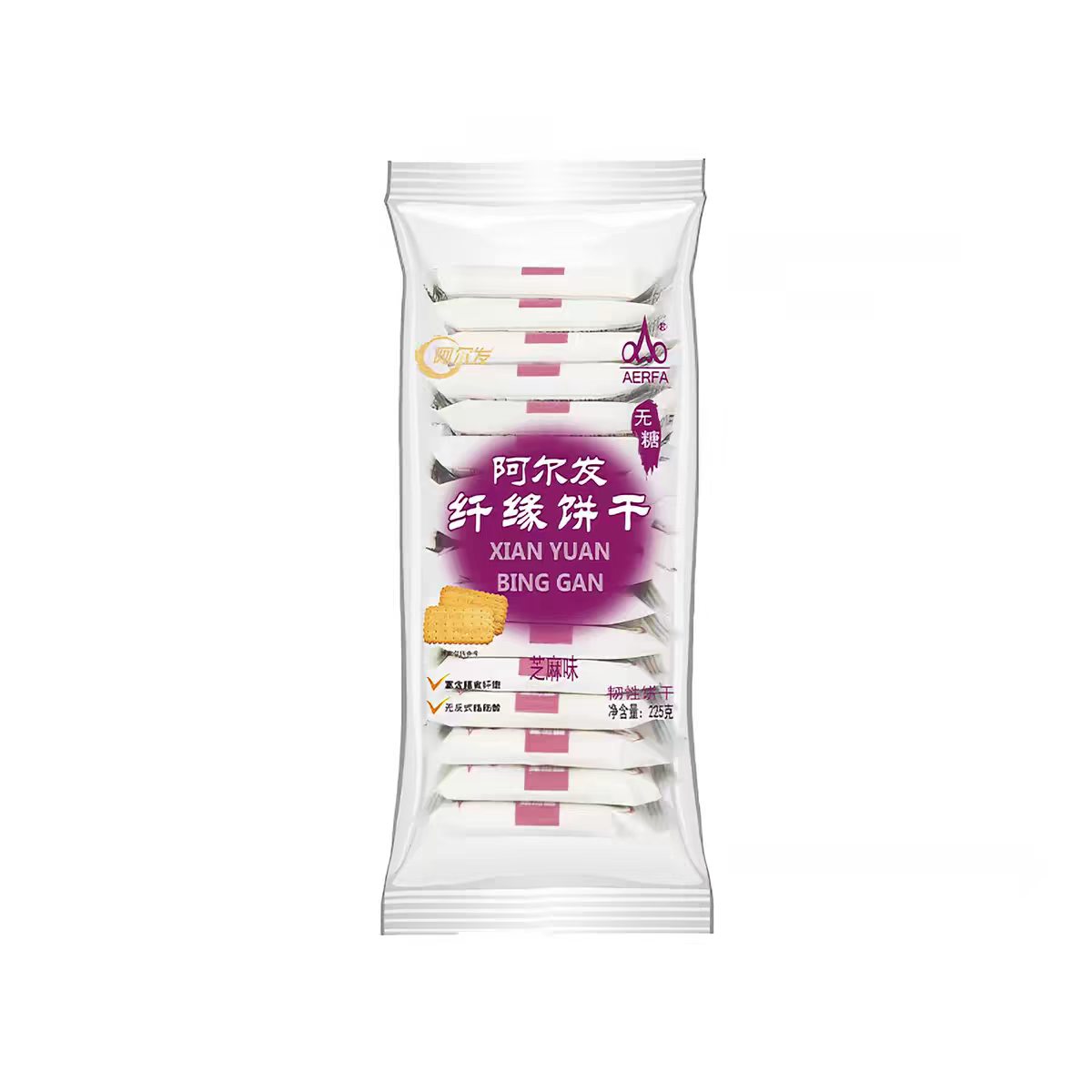 阿尔发纤缘饼干（芝麻味)225g无糖
