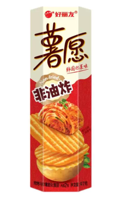好丽友薯愿韩国泡菜味薯片97g
