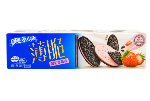 奥利奥薄脆酸甜草莓味夹心饼干95g