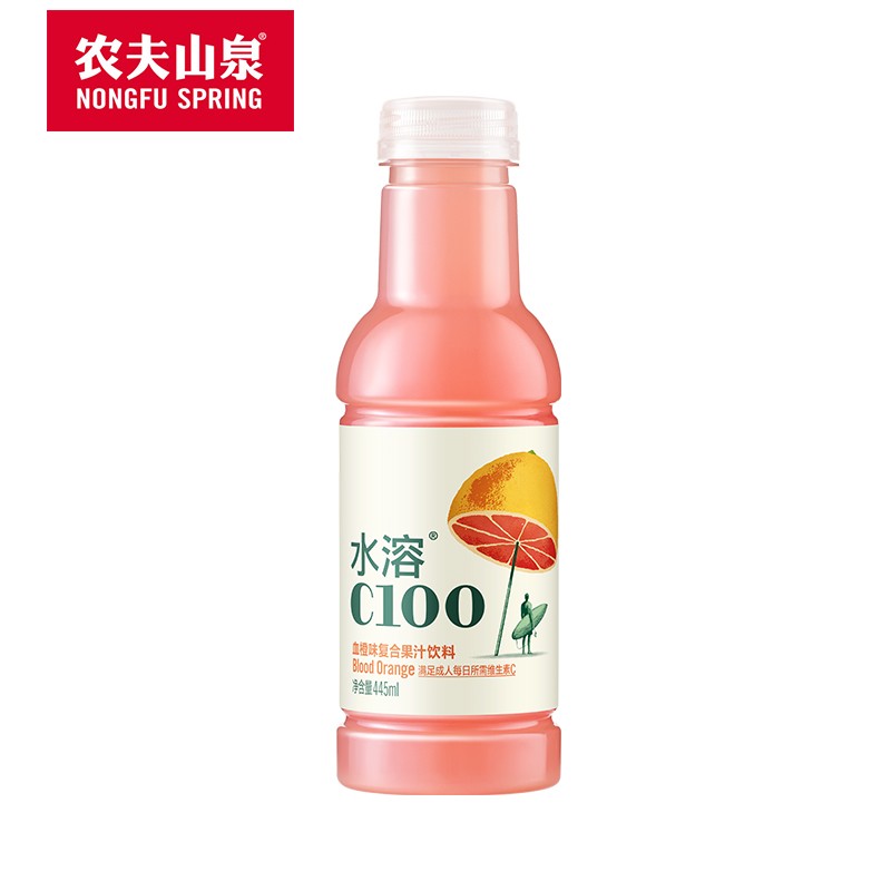 农夫山泉水溶C100血橙味445mL