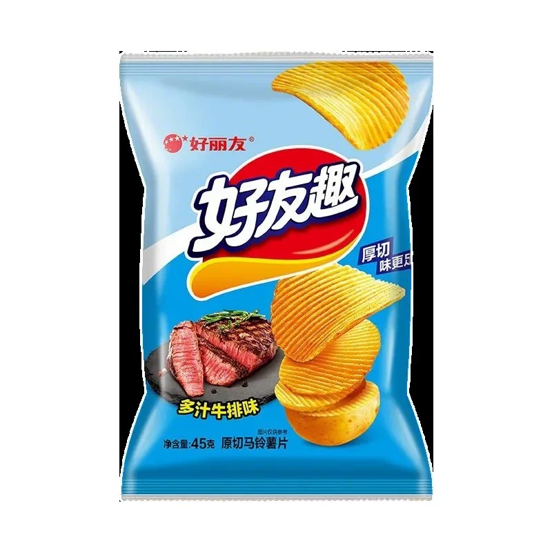 好丽友好友趣多汁牛排味45克
