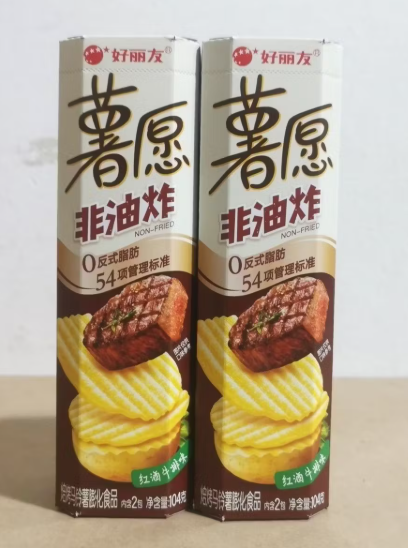好丽友薯愿红酒牛排味薯片104g