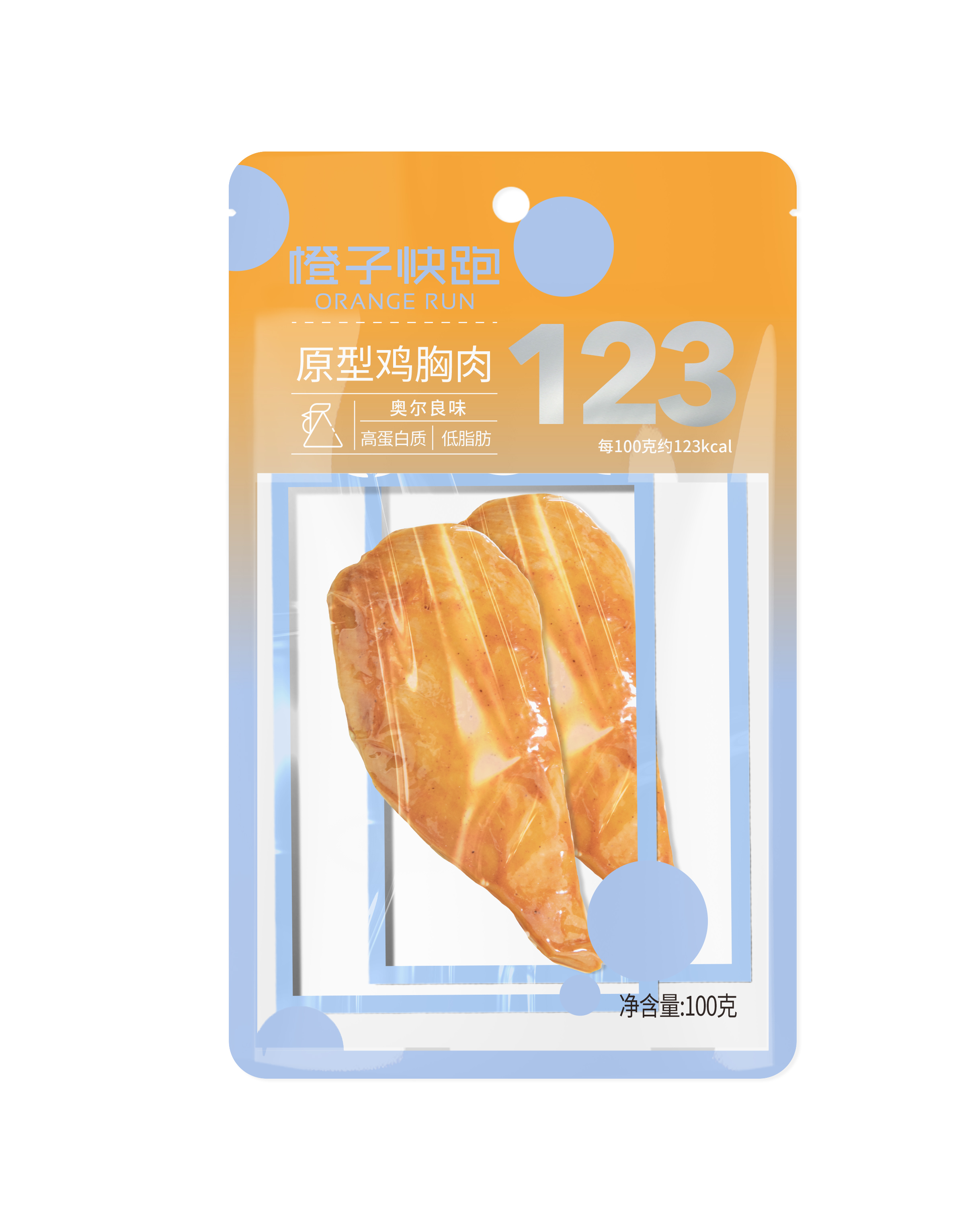橙子快跑原型鸡胸肉奥尔良味100g