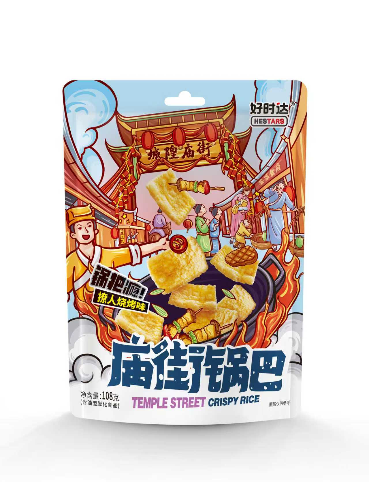 地摊锅巴撩人烧烤味108g