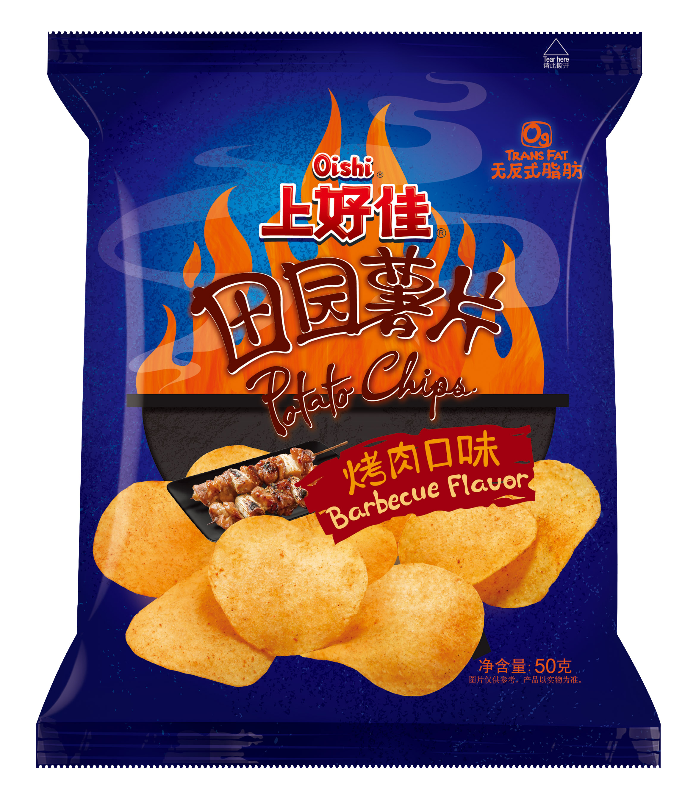 上好佳田园薯片烤肉50g