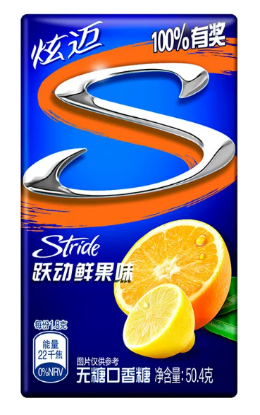 炫迈跃动鲜果味无糖口香糖50.4g