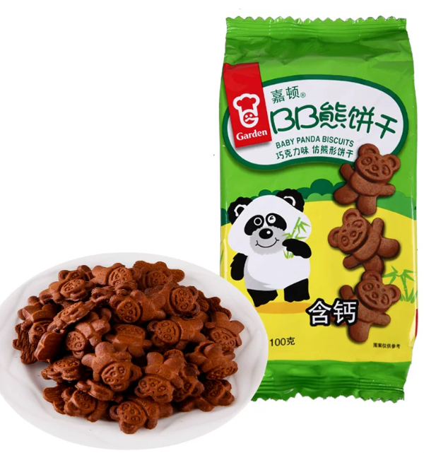 嘉顿巧克力味BB熊饼干100g