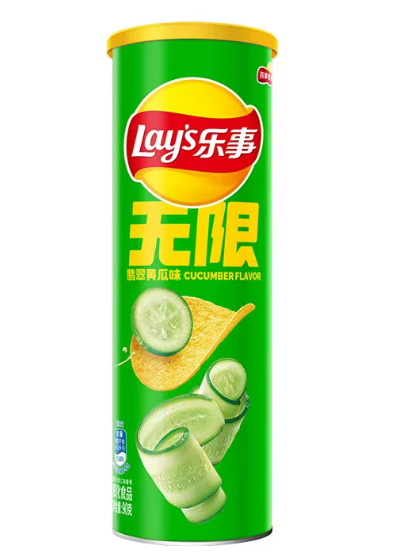 乐事无限清新清爽翡翠黄瓜味薯片104g