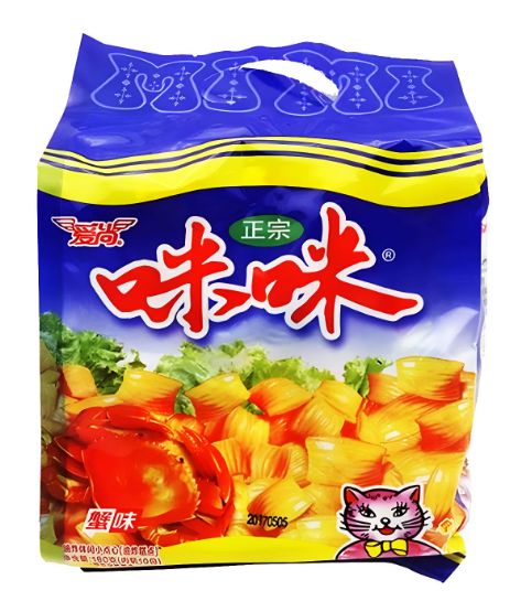 爱尚咪咪蟹味油炸休闲小点心180g