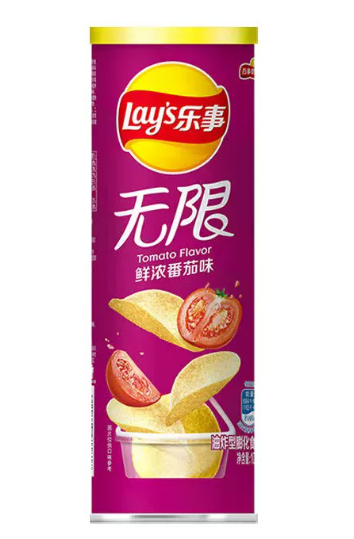乐事无限鲜浓番茄味薯片104g