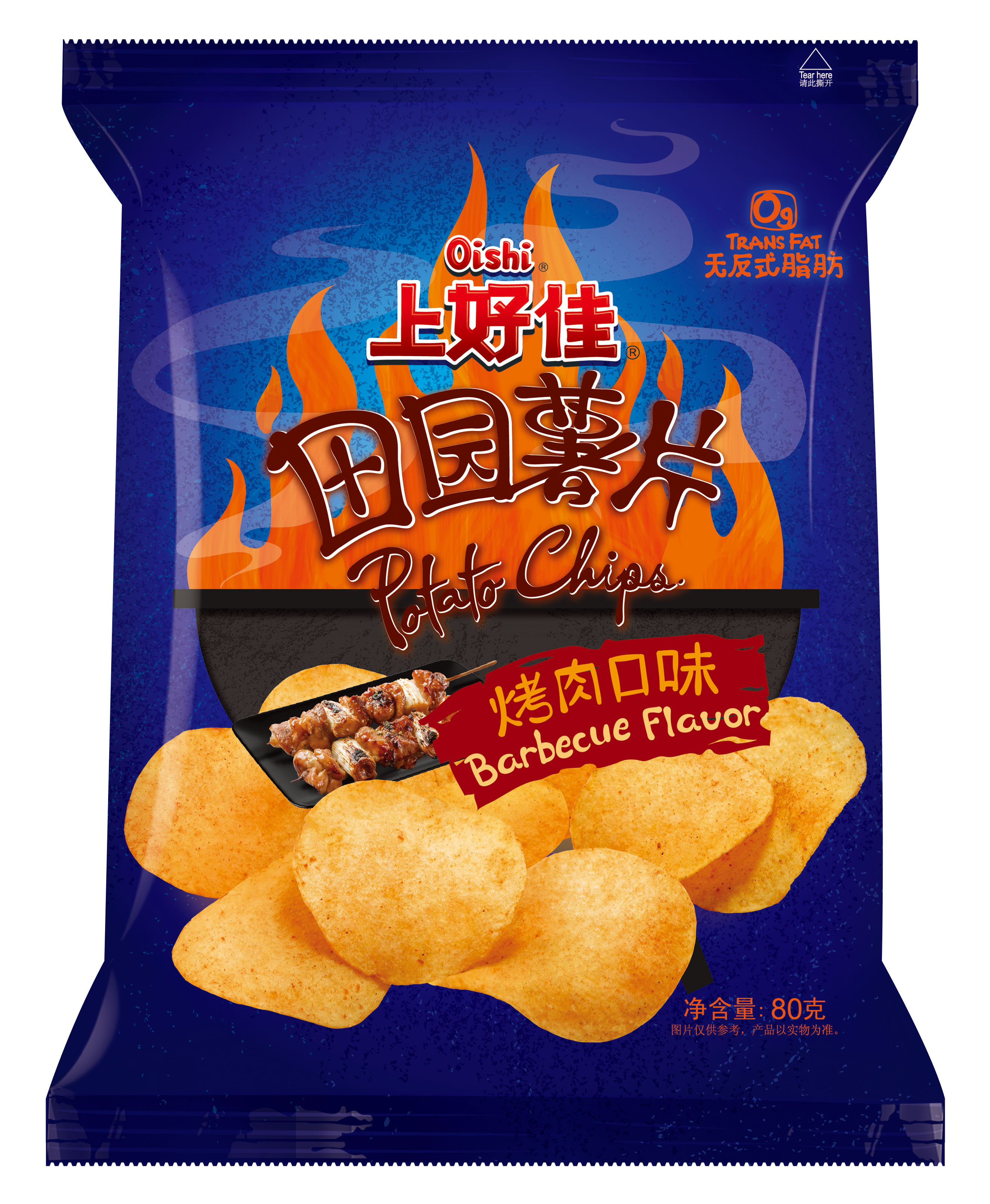 上好佳田园薯片烤肉口味80g