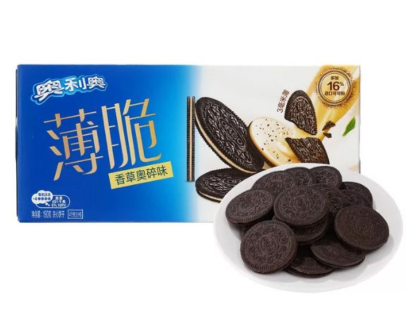 奥利奥薄脆香草奥碎味夹心饼干190g