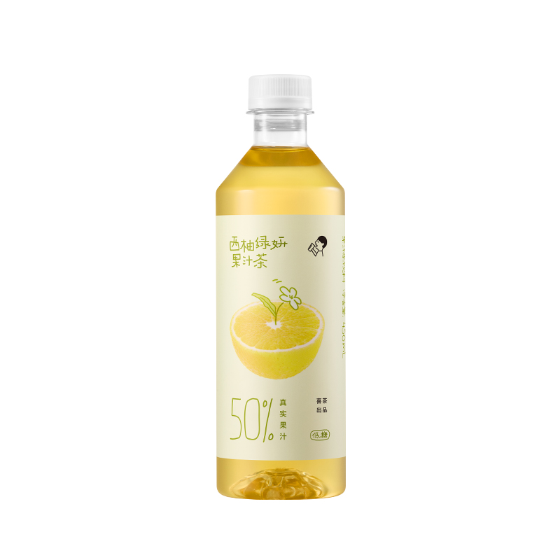 喜茶伊比利西柚绿妍果汁茶饮料450ml