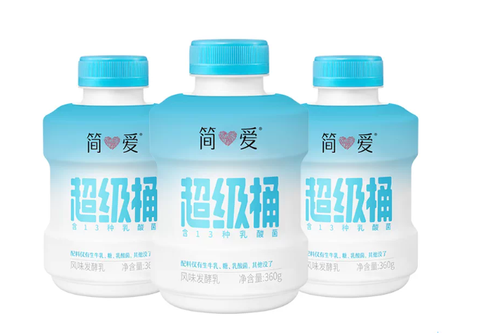 简爱超级桶酸牛奶原味360g