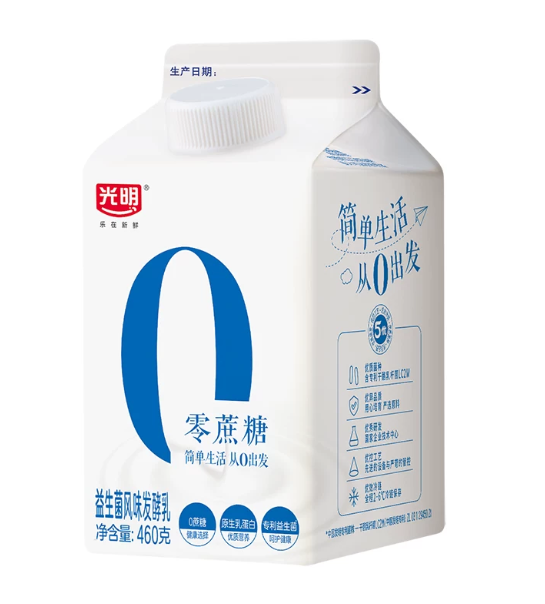 光明0蔗糖风味发酵乳460g