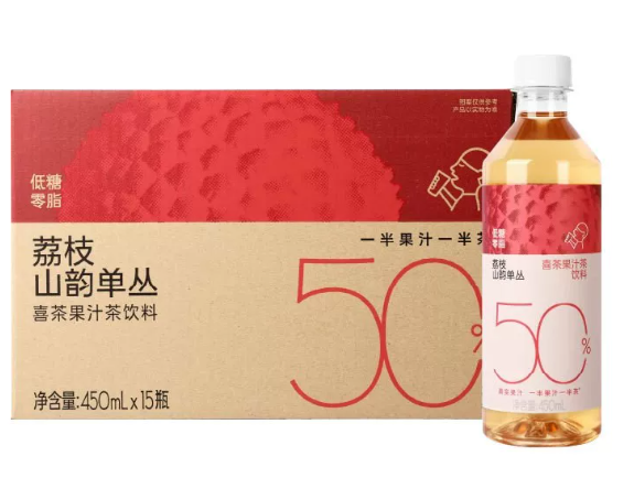 喜茶荔枝山韵单丛果汁茶饮料450ml