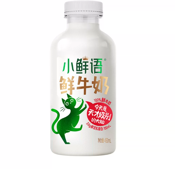 蒙牛3.6蛋白鲜牛奶PET瓶450ml