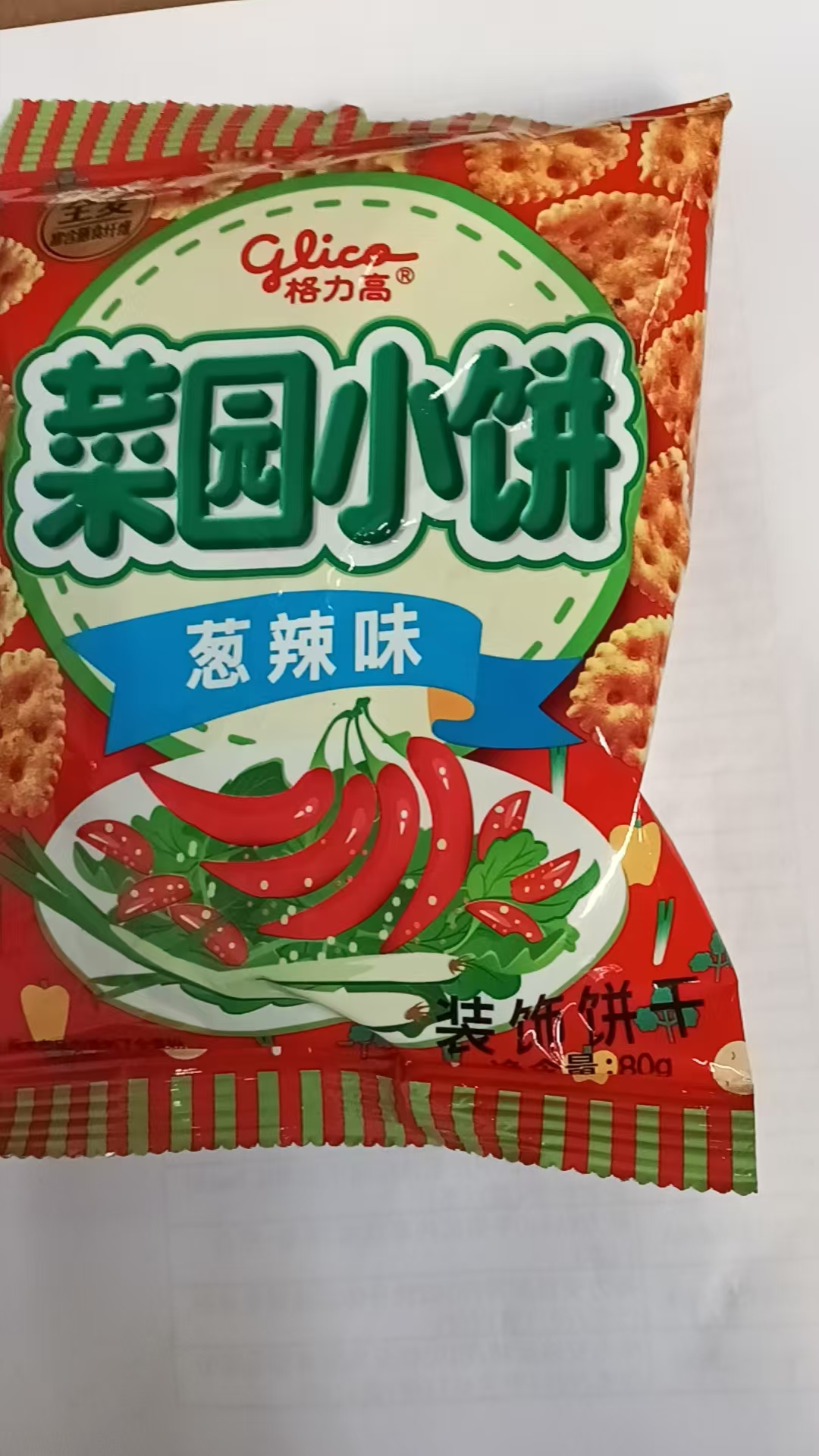 格力高菜园小饼葱辣味