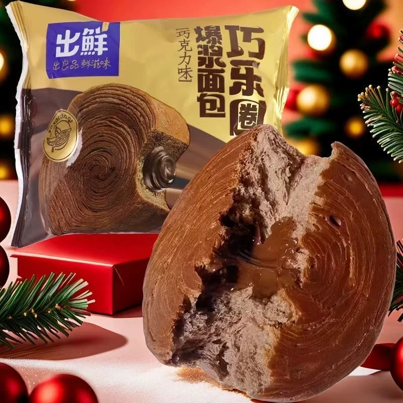 出鲜爆浆面包巧克力味100g