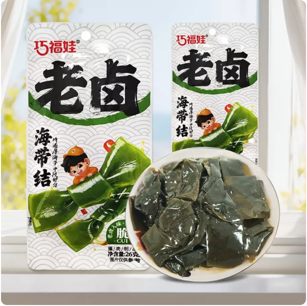 巧福娃海带结老卤味26克